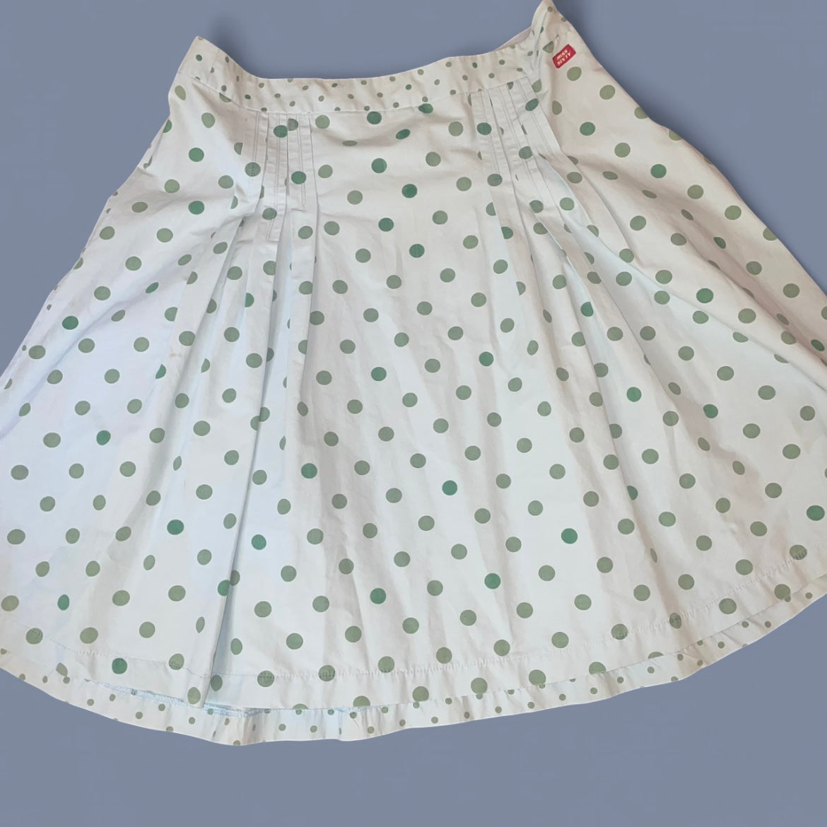 Vintage Miss Sixty Baby Blue Polka Dot Midi Skirt