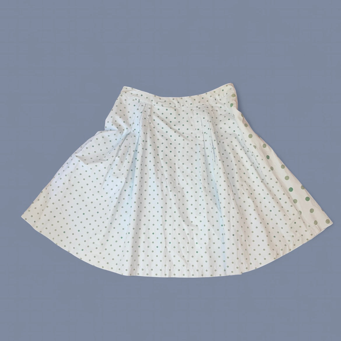 Vintage Miss Sixty Baby Blue Polka Dot Midi Skirt