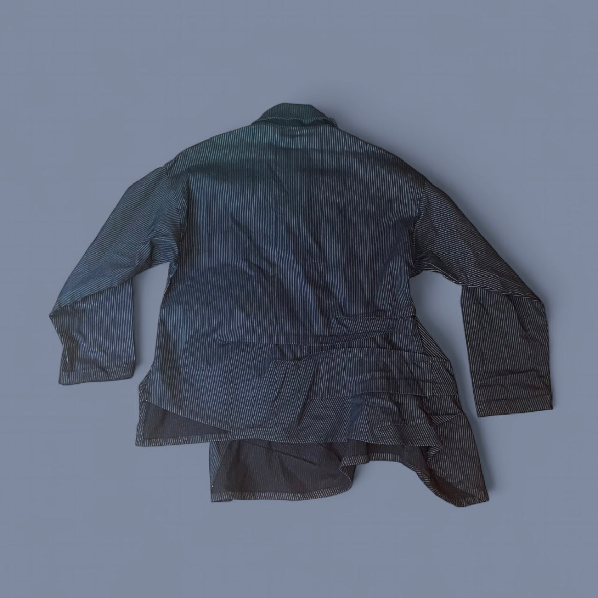 Vintage Asymmetrical Gathered Button Up Shirt