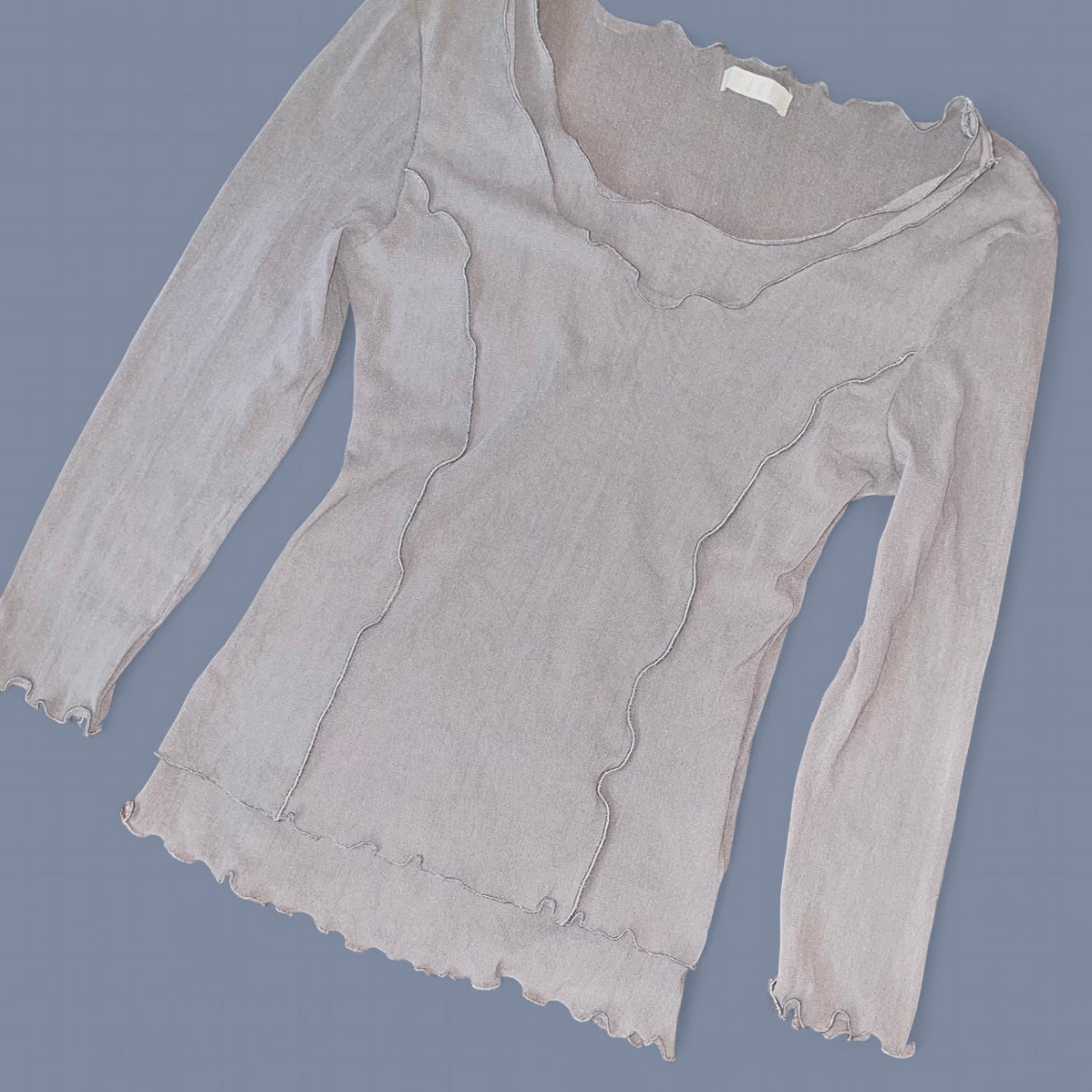 Vintage Sheer Gray Long Sleeve