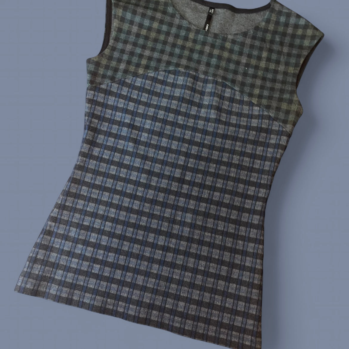 Karen Millen Gray Plaid Top