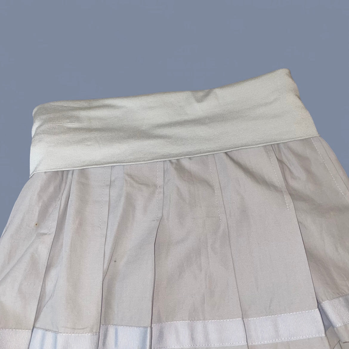 Vintage 00s Gray Pleated Fold Over Waist Mini Skirt