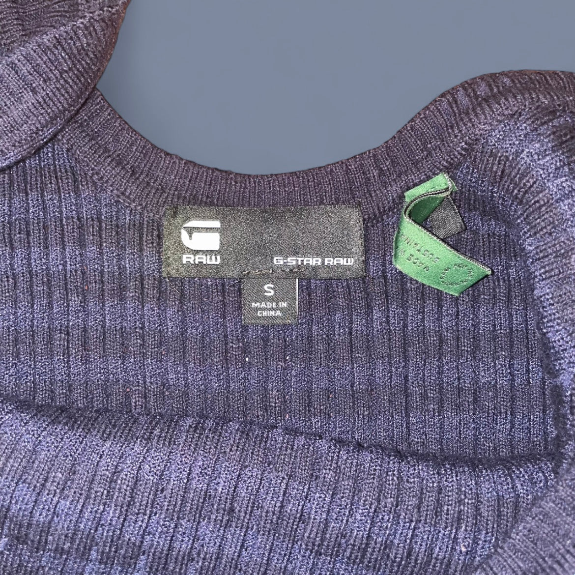 G-Star Navy Ribbed Tank