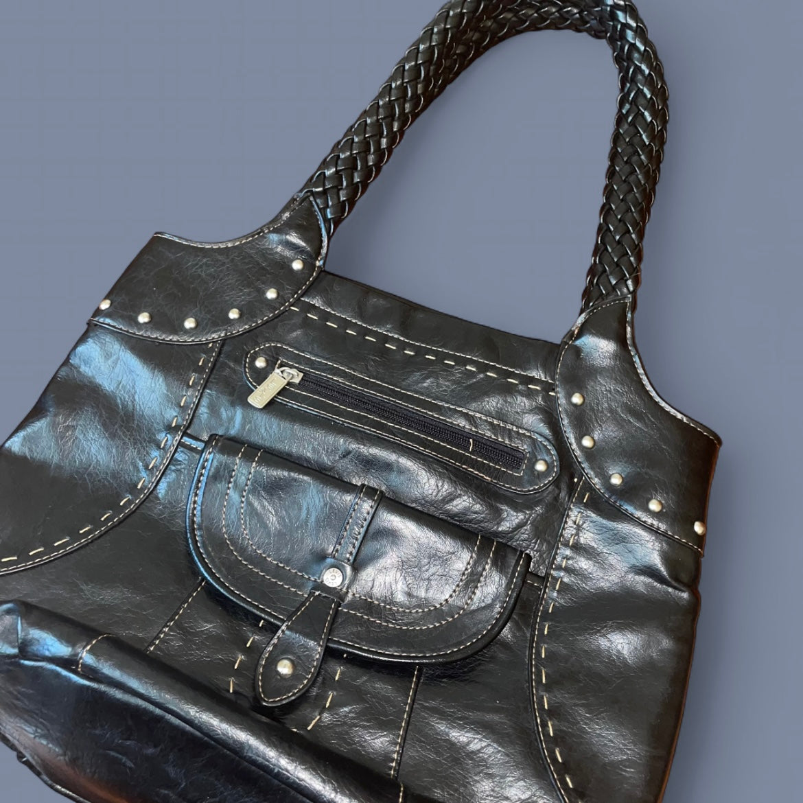 Levi's Black Leather Studded Shoulder Bag