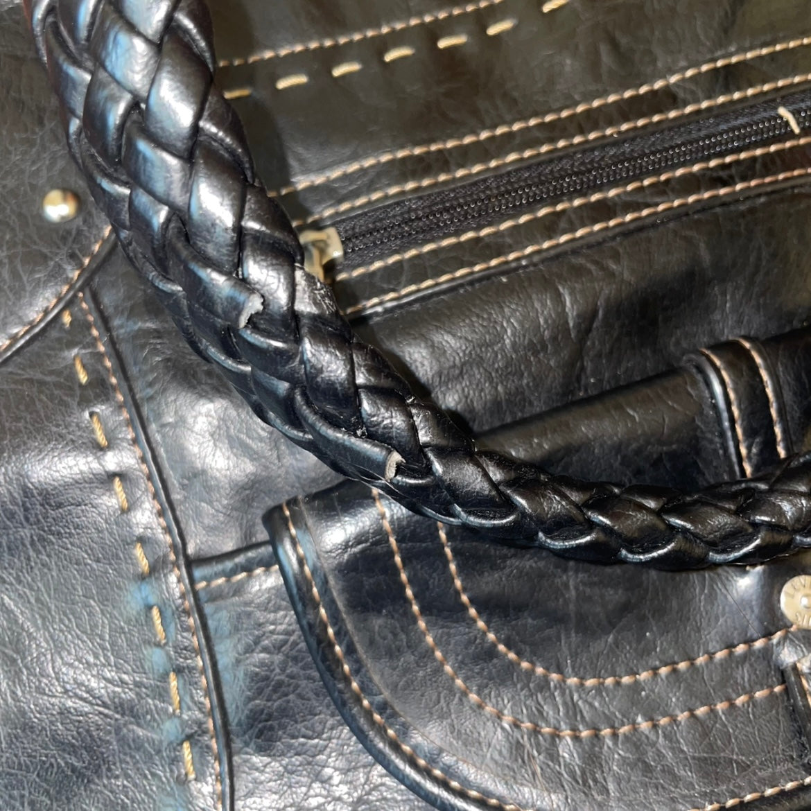 Levi's Black Leather Studded Shoulder Bag