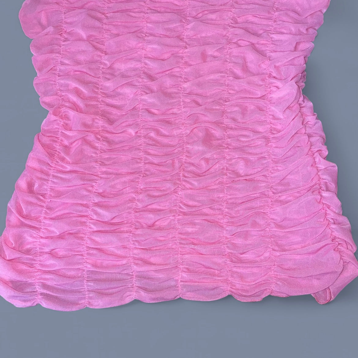 Vintage Topshop Sheer Ruched Mesh Top
