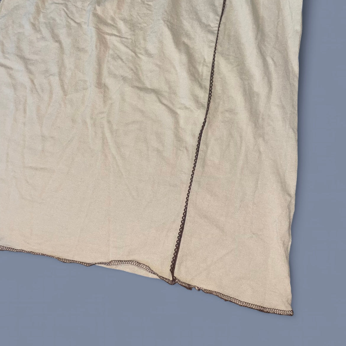 Vintage 00s Tan Off-The-Shoulder Top