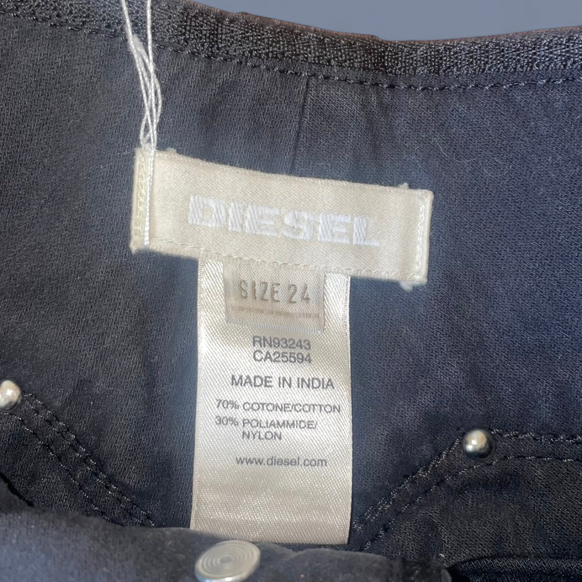 Vintage Black Diesel Midi Skirt