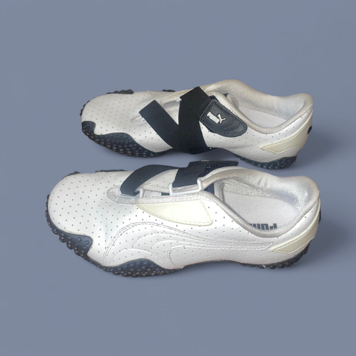 Vintage White and Black Puma Mostros