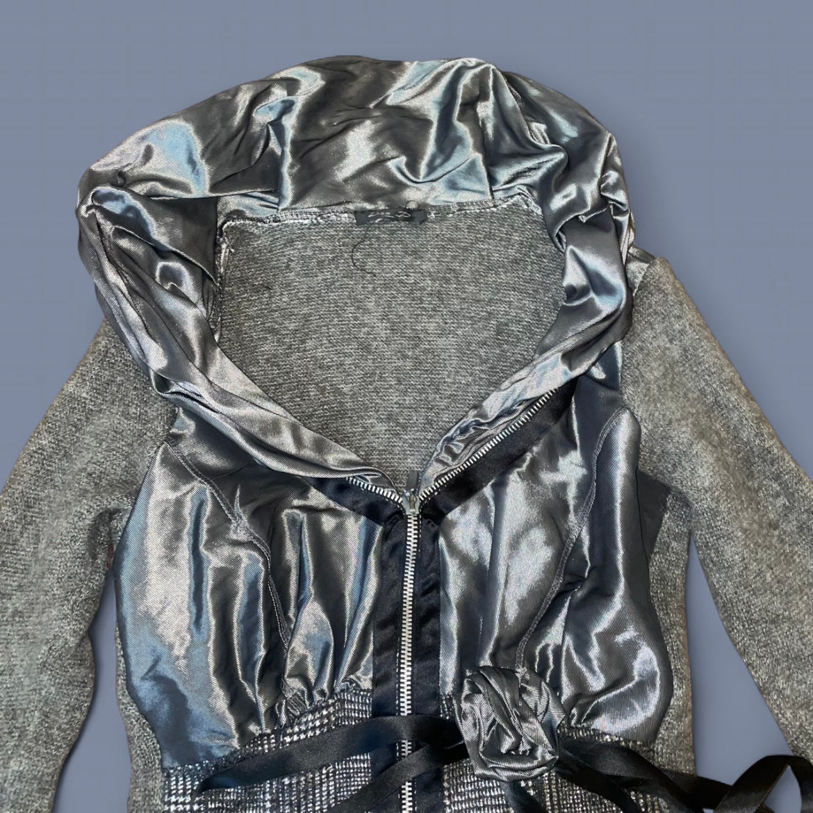 Vintage French Metallic Zip Up Jacket