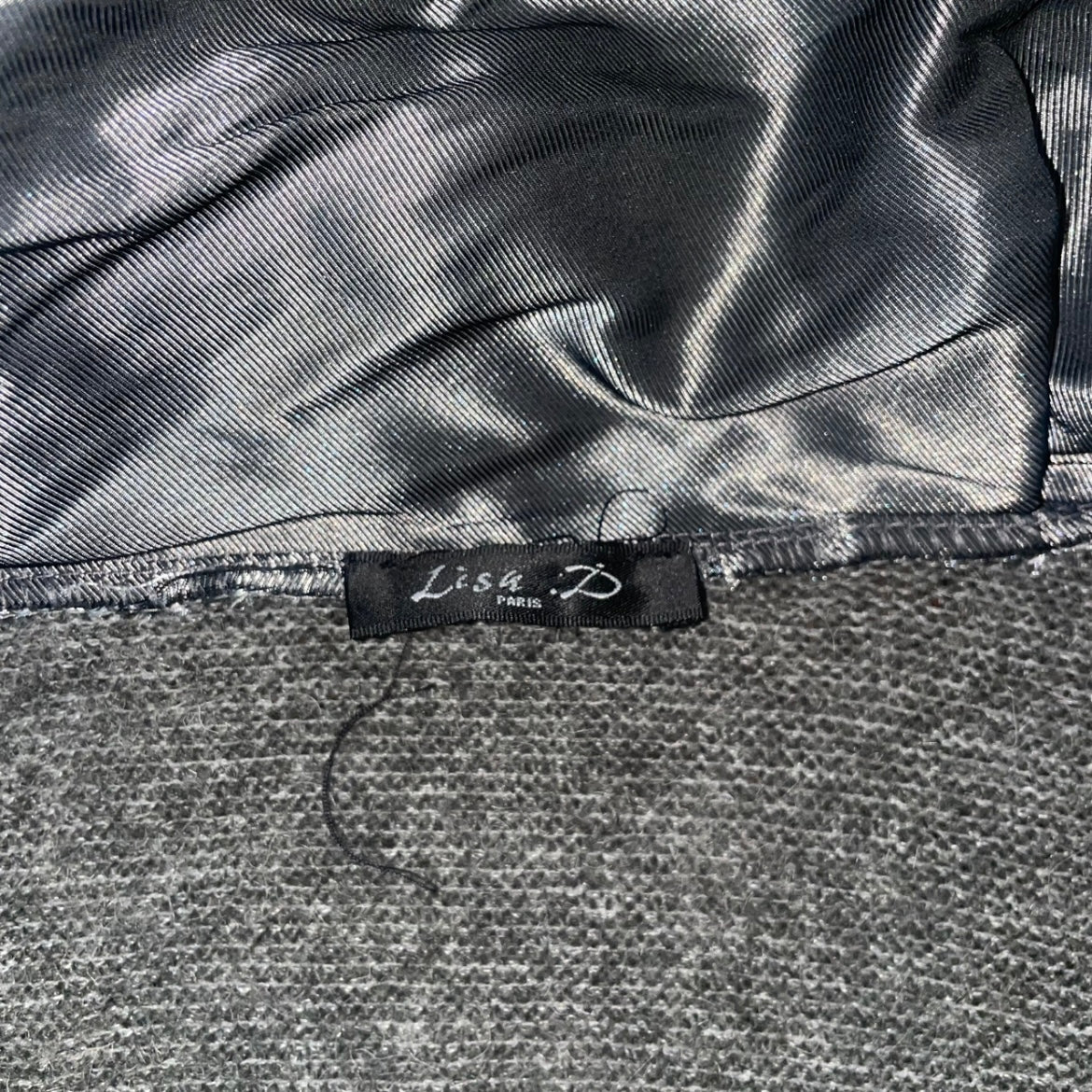 Vintage French Metallic Zip Up Jacket