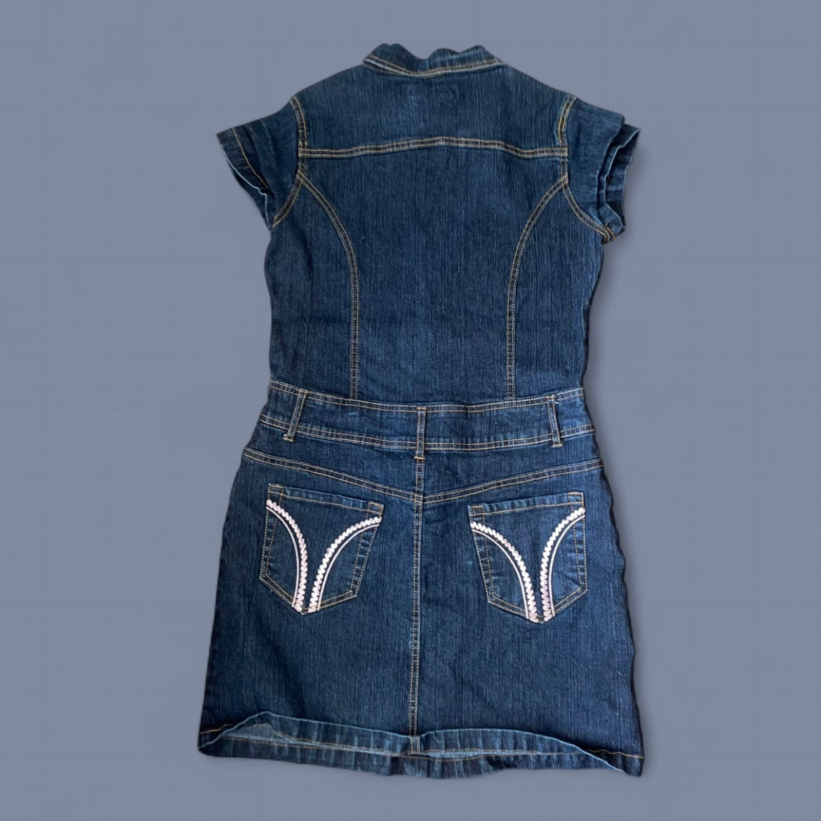 Vintage 00s Dark Wash Denim Dress