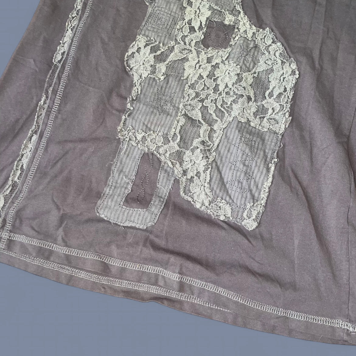 00s Dark Gray Lace Tee