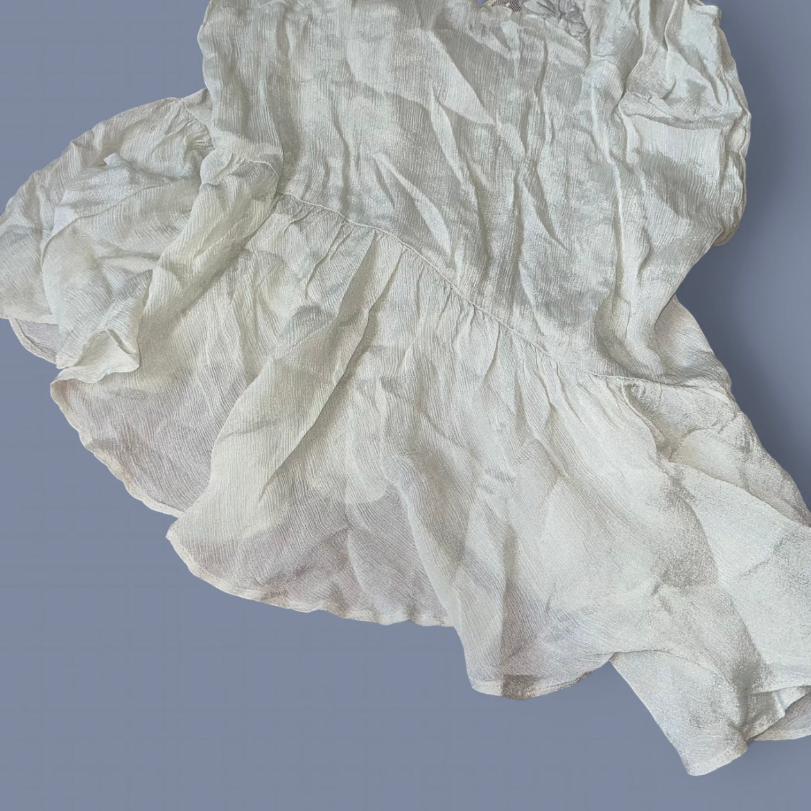 Vintage MNG Sage Sheer Lace Top