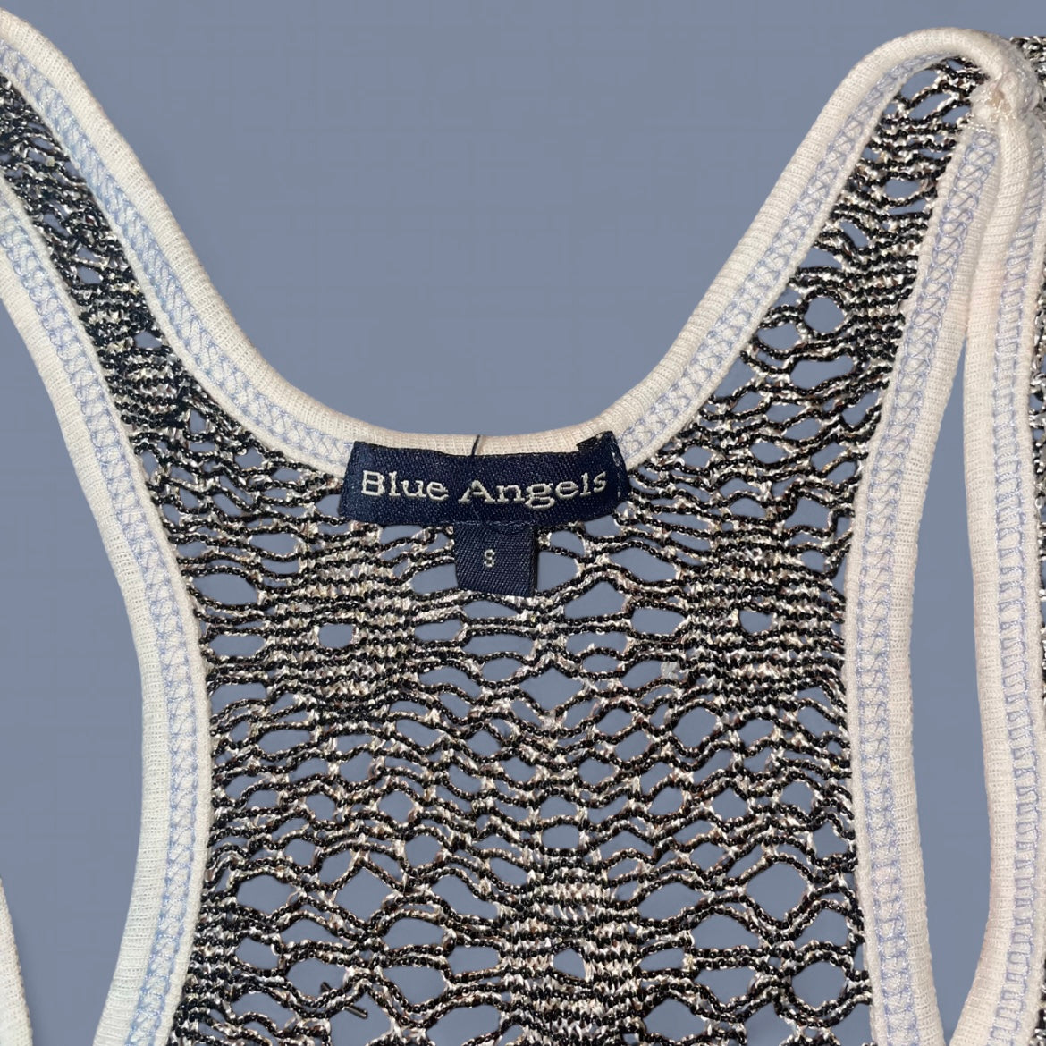 00s Sheer Knit Crochet Tank