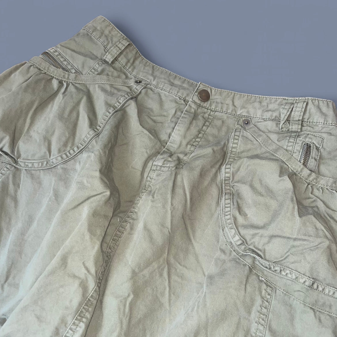 Vintage 00s Khaki Green Bubble Skirt