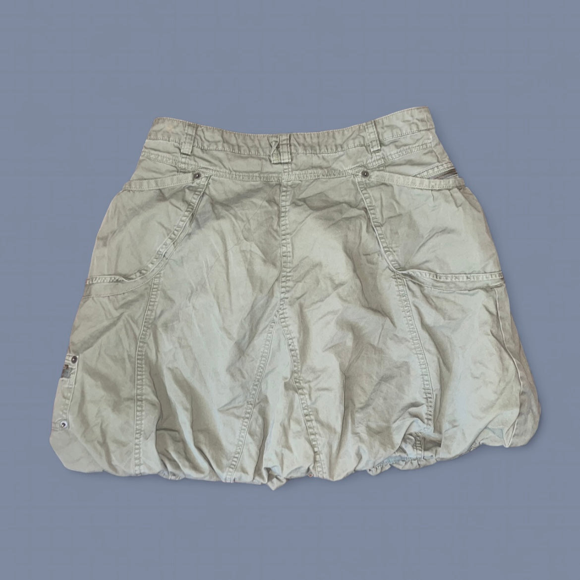 Vintage 00s Khaki Green Bubble Skirt