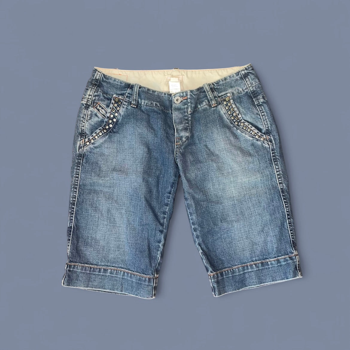 Vintage Diesel Studded Denim Shorts