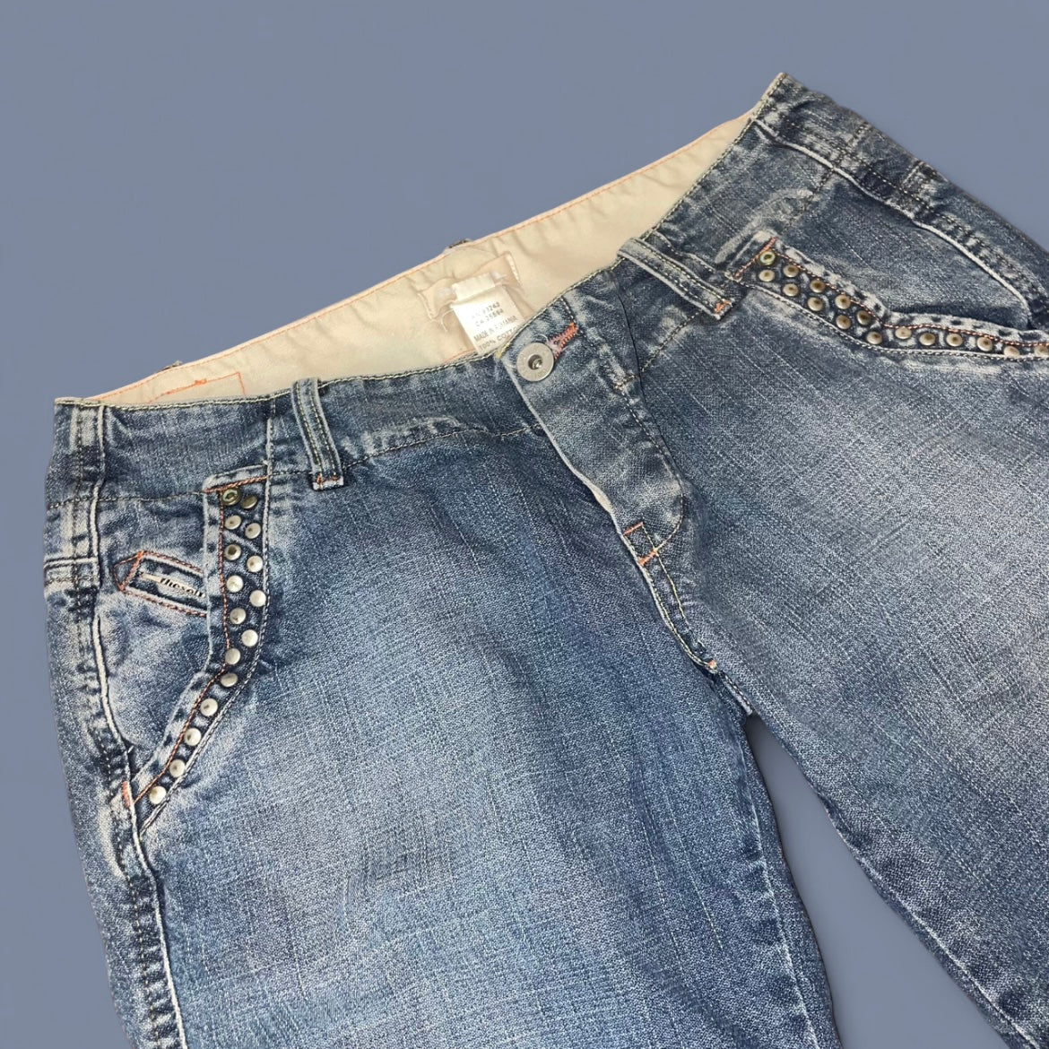 Vintage Diesel Studded Denim Shorts
