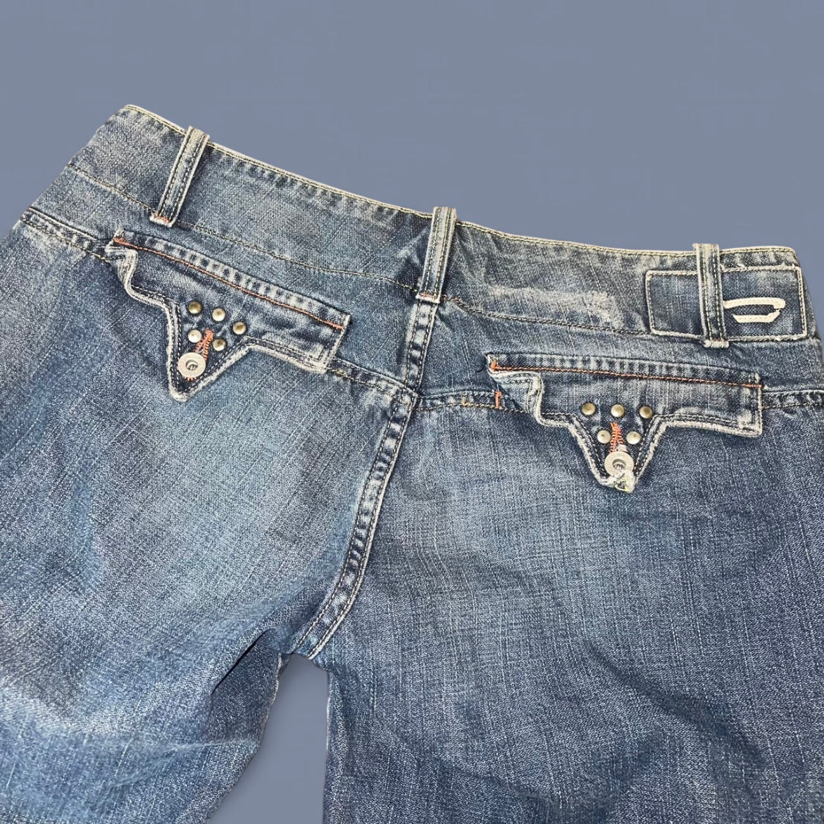 Vintage Diesel Studded Denim Shorts