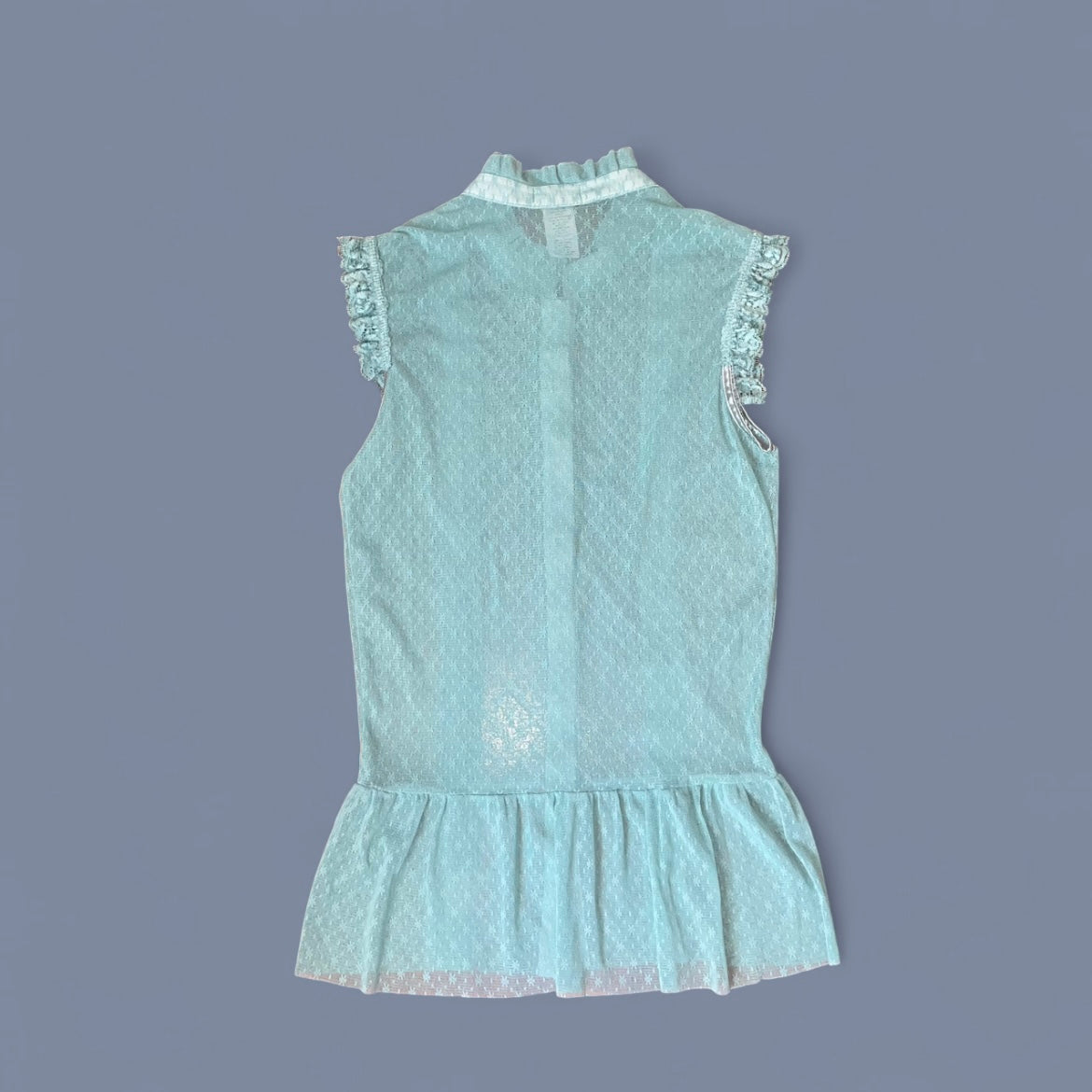 Vintage 00s Guess Turquoise Mesh Top