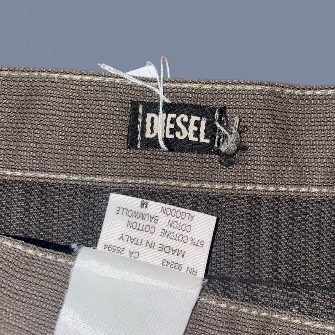 Diesel Army Green Wrap-style Midi Skirt