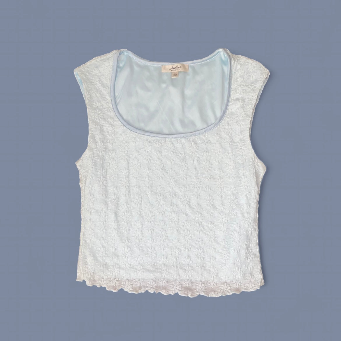 00s Baby Blue Mesh Top
