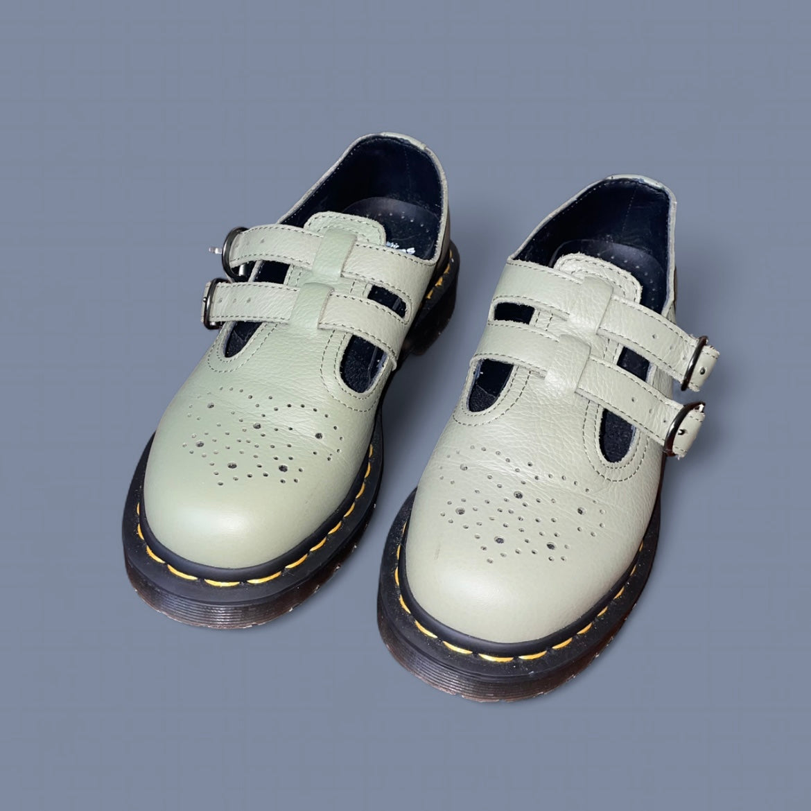 Sage Green Mary Jane Dr. Martens