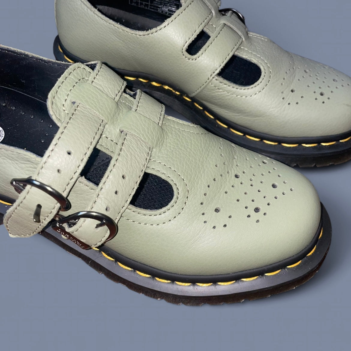 Sage Green Mary Jane Dr. Martens