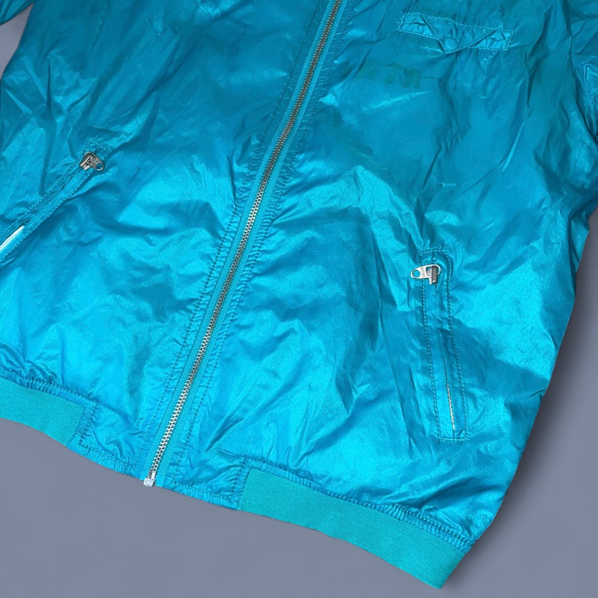 Vintage Diesel Teal Utility-style Windbreaker