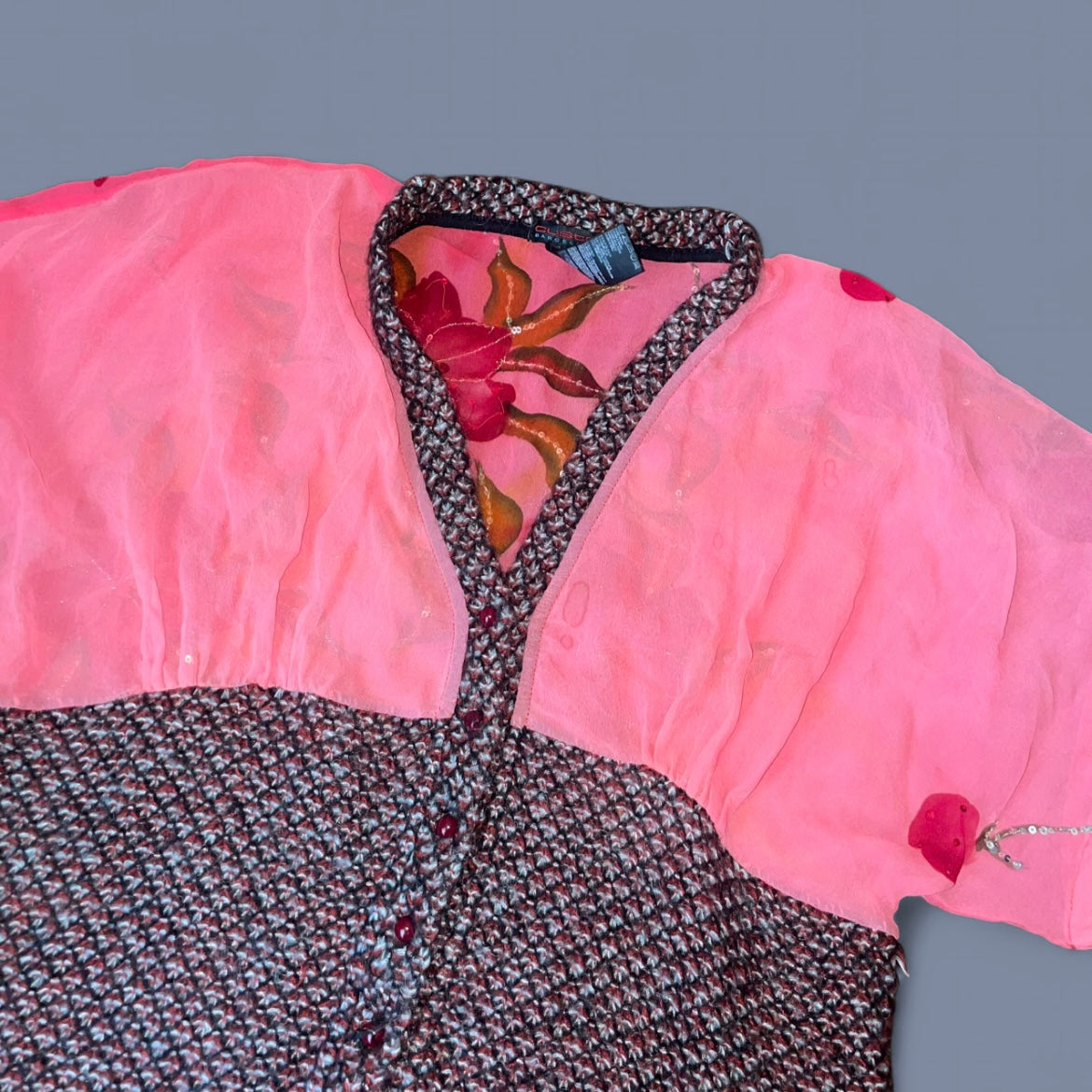 Vintage Custo Barcelona Silk Batwing Top