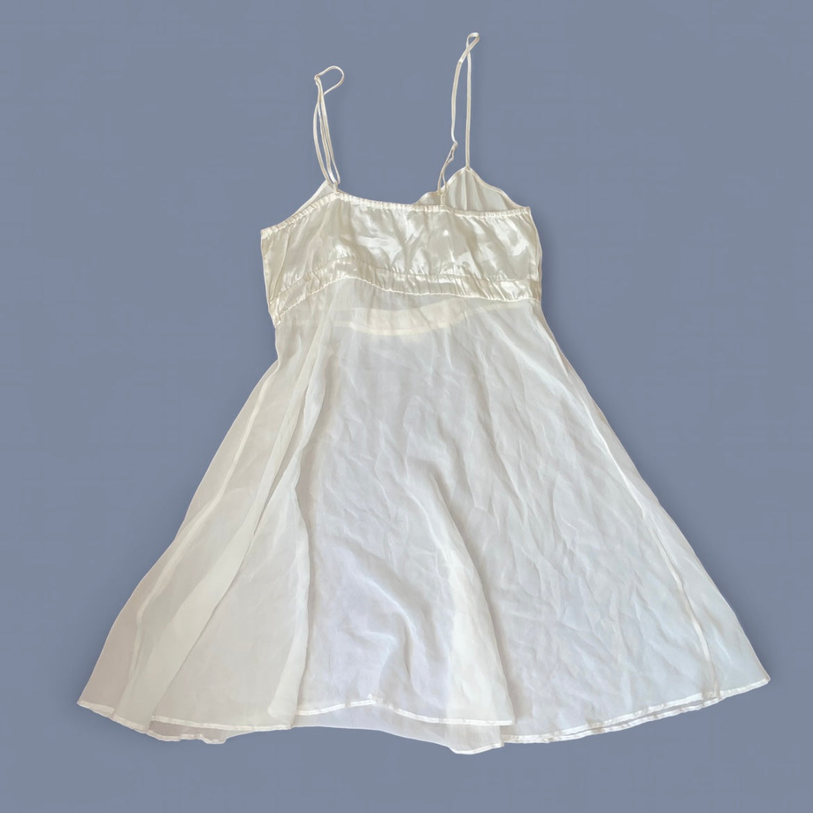Intimissimi Sheer White Slip Dress