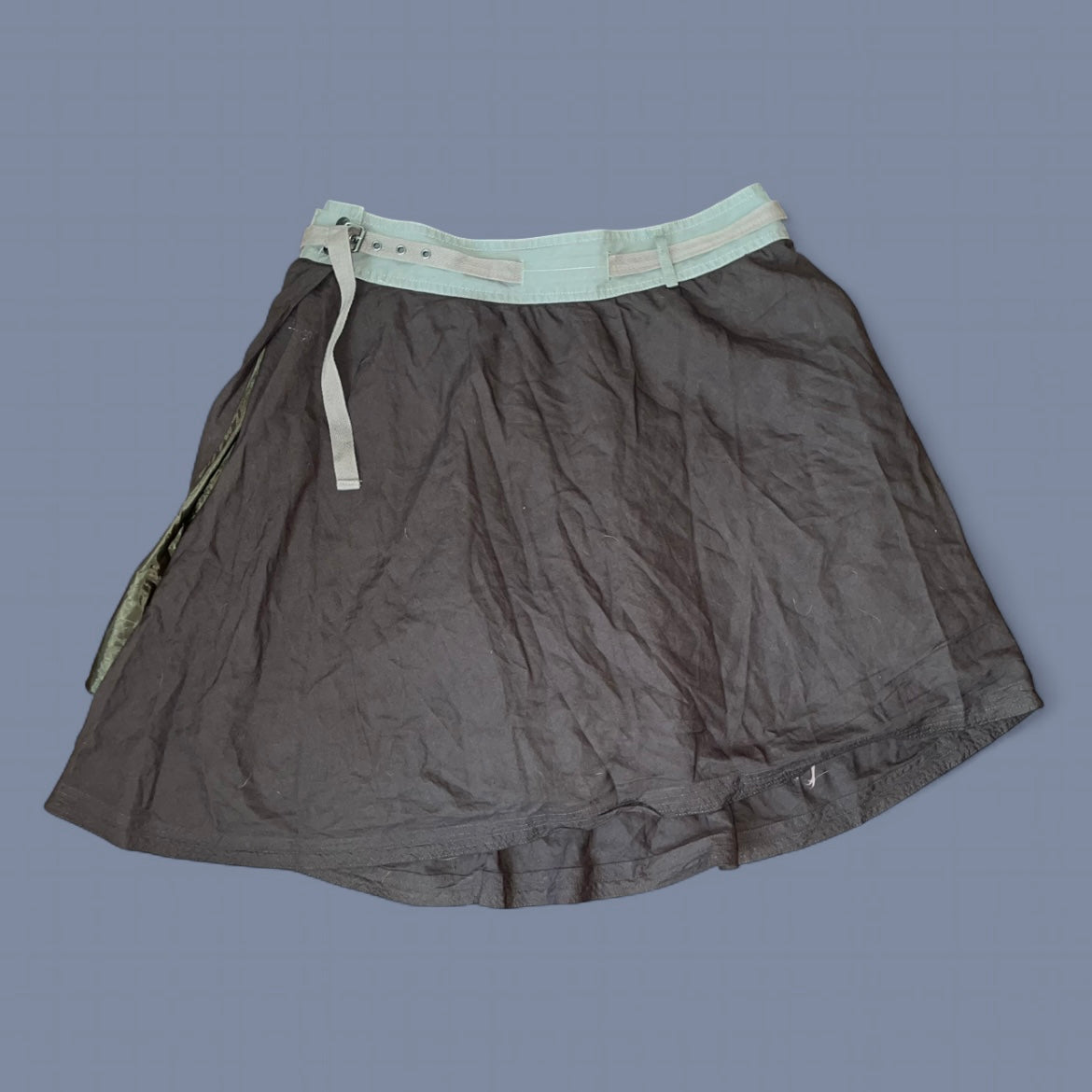 Vintage Diesel Khaki Green Wrap Midi Skirt