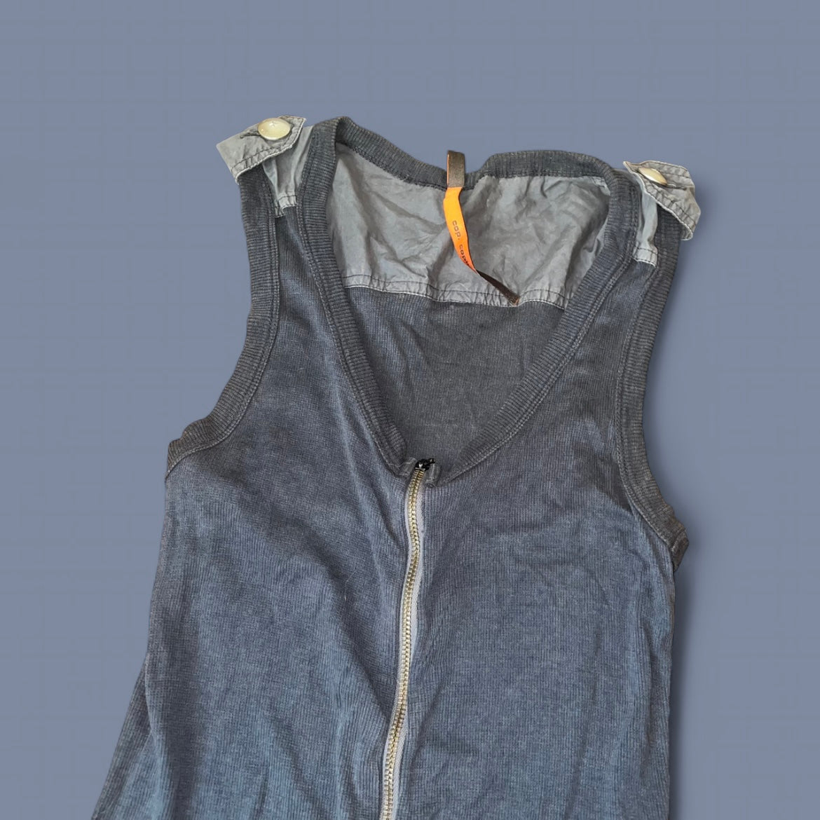 Vintage Cop. Copine Muted Blue Romper
