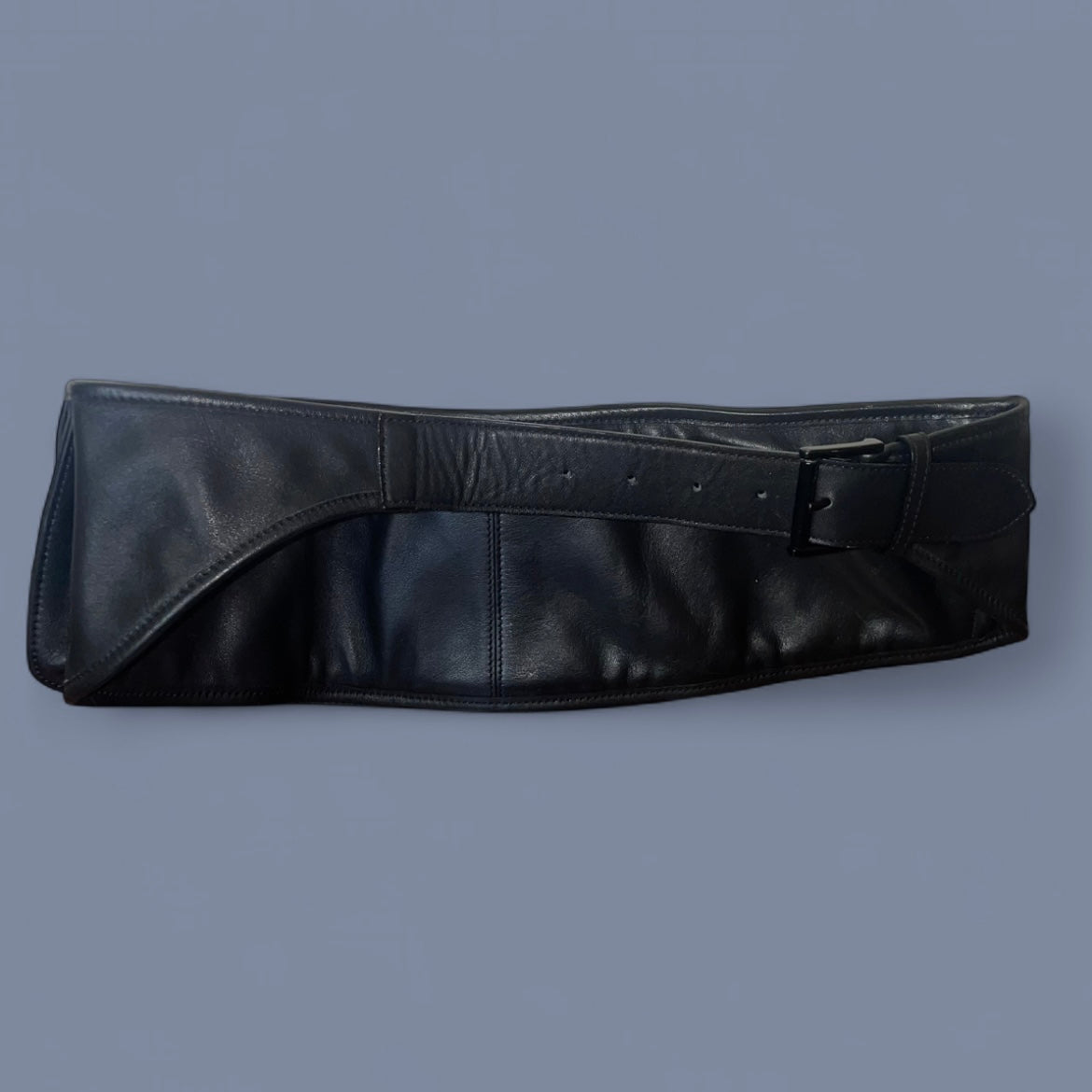 DKNY Black Leather Toolbelt