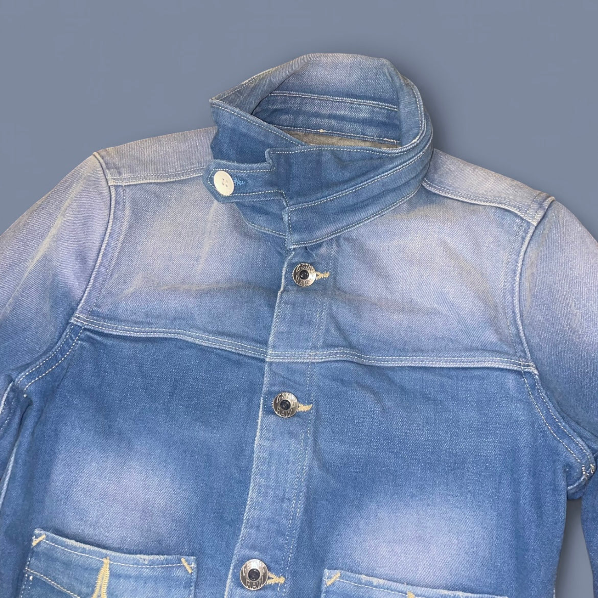 G-Star Faded Denim Utility Jacket