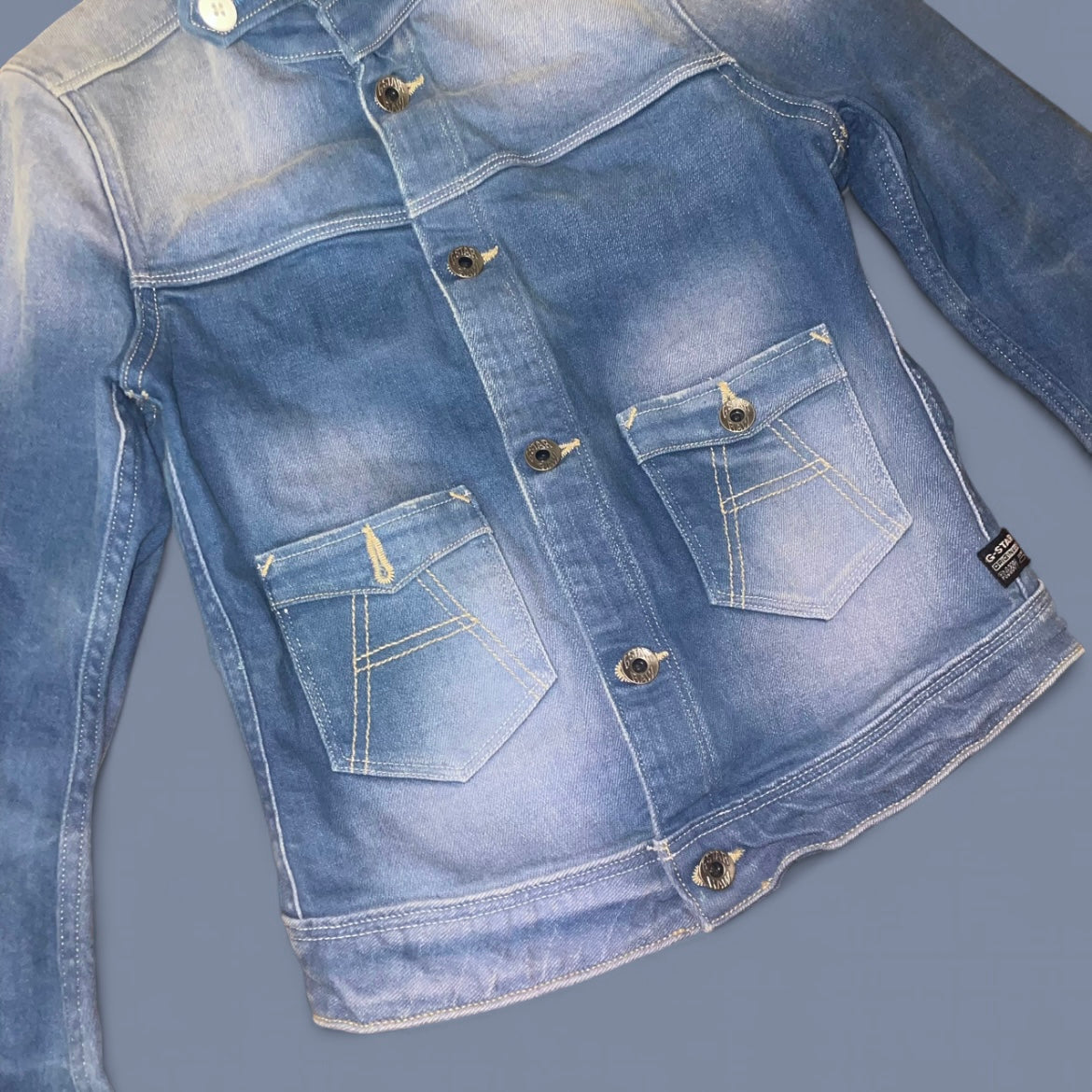 G-Star Faded Denim Utility Jacket