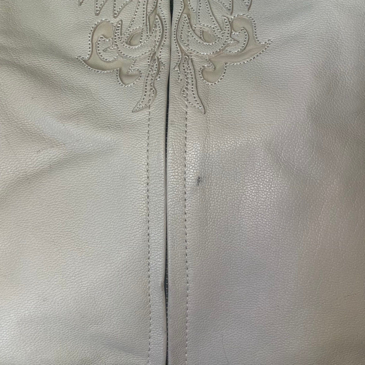 Harley-Davidson Cream Leather Moto Jacket