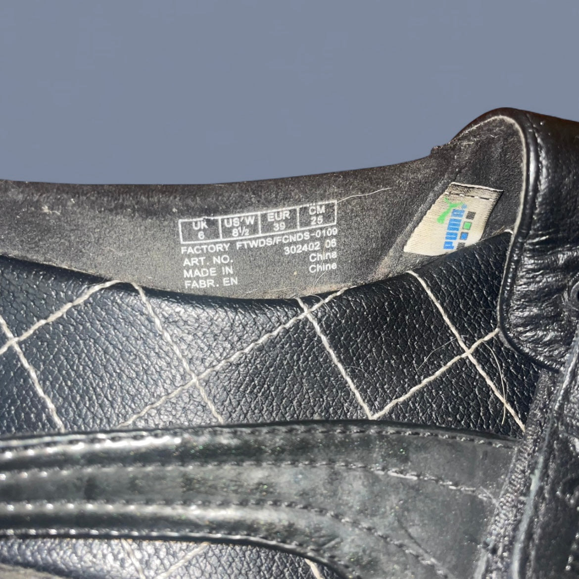 Vintage Black Puma Sporty Ballet Flats