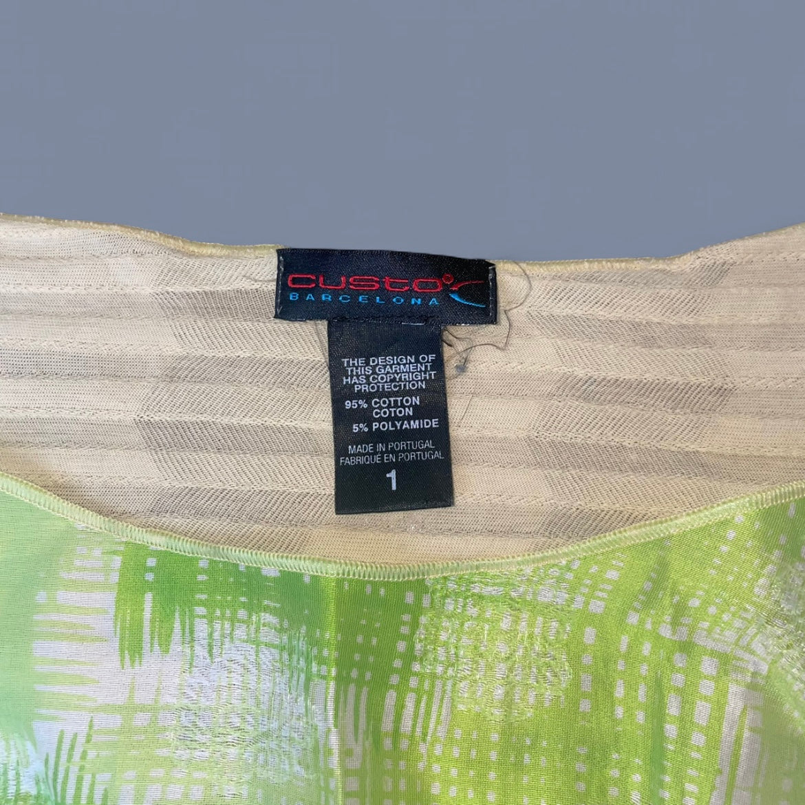 Vintage Custo Barcelona Knit Boat-neck Top