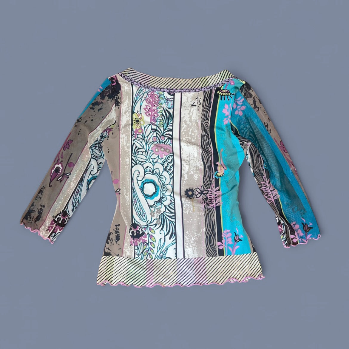 Vintage Graphic Mesh Top