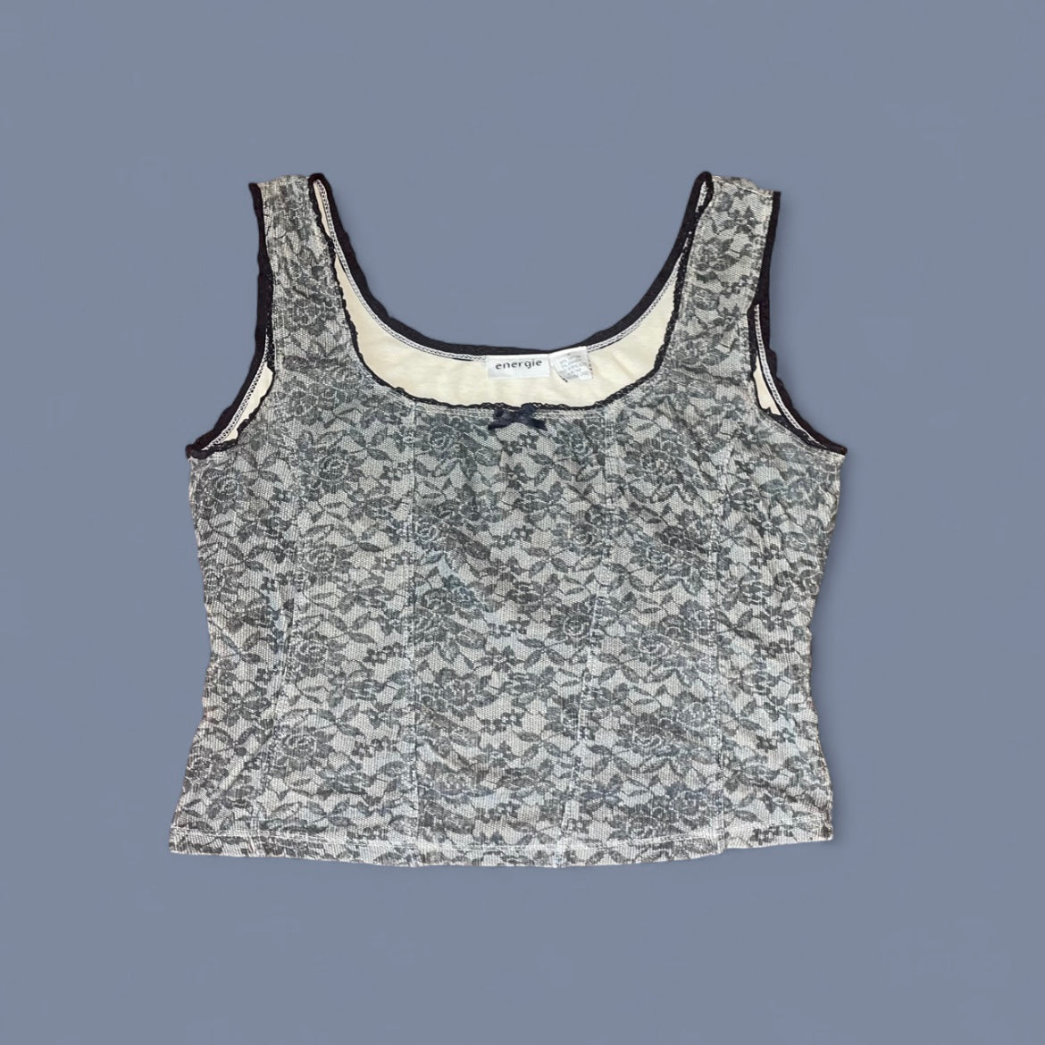 Vintage 00s Lace Print Tank