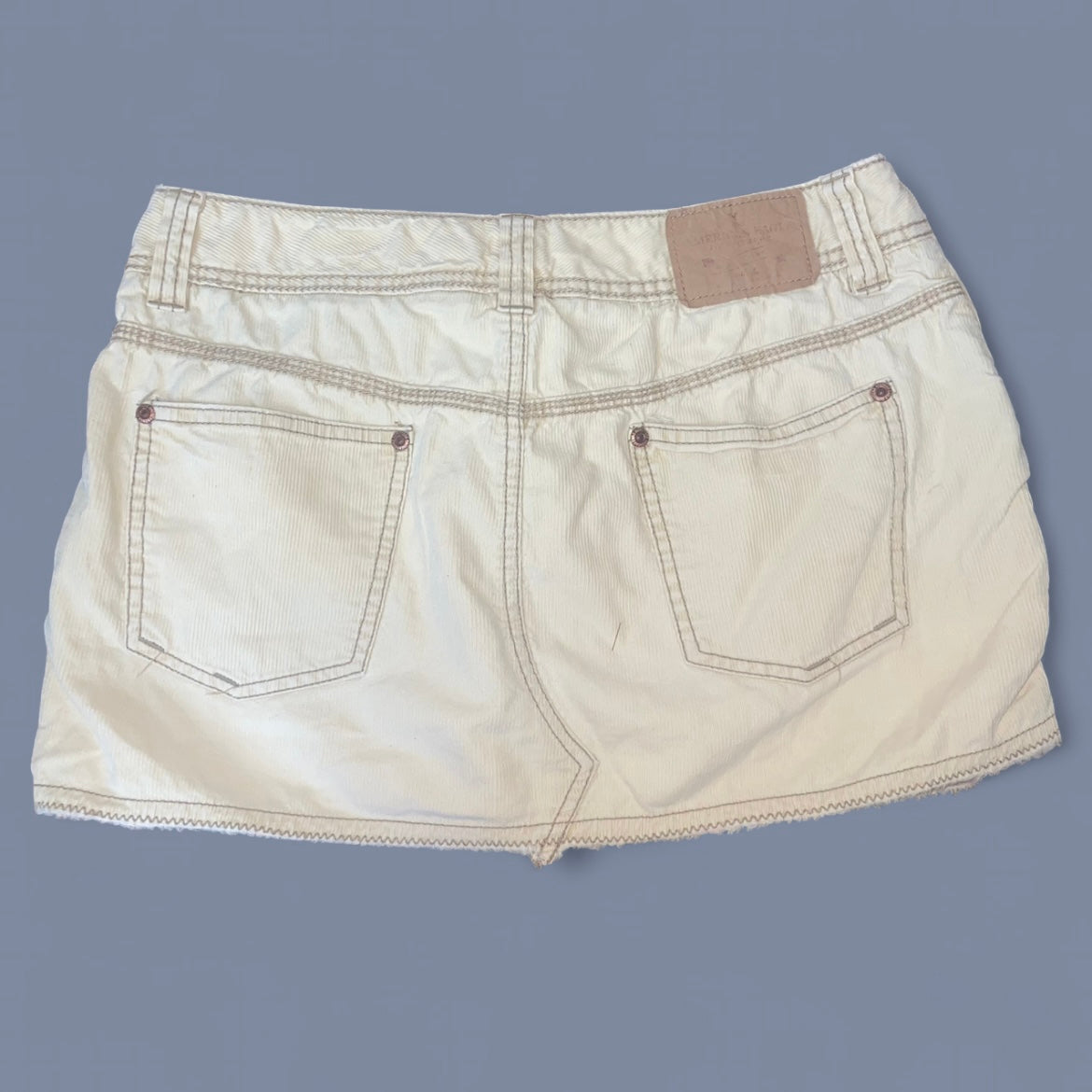 Vintage 00s American Eagle Pale Yellow Mini Skirt