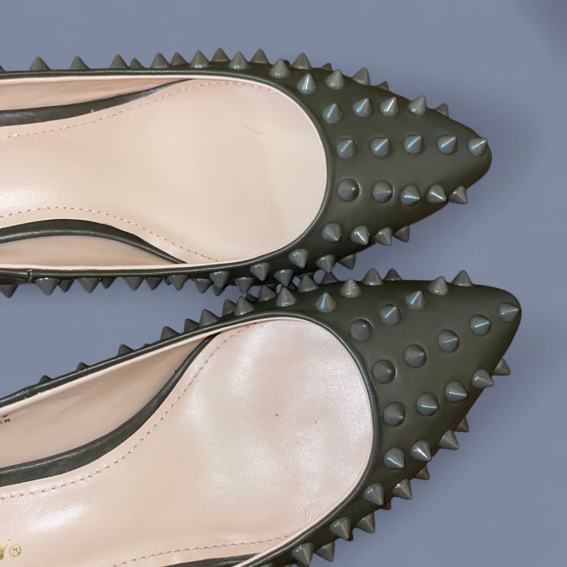 Miss Sixty Gray Spike Kitten Heels