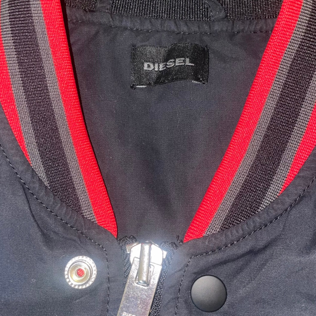 Diesel Black and Red Bomber Jacket