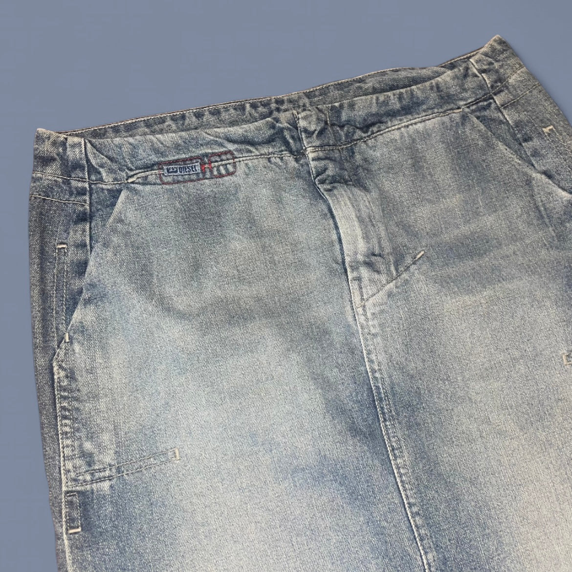 Vintage Diesel Denim Midi Skirt