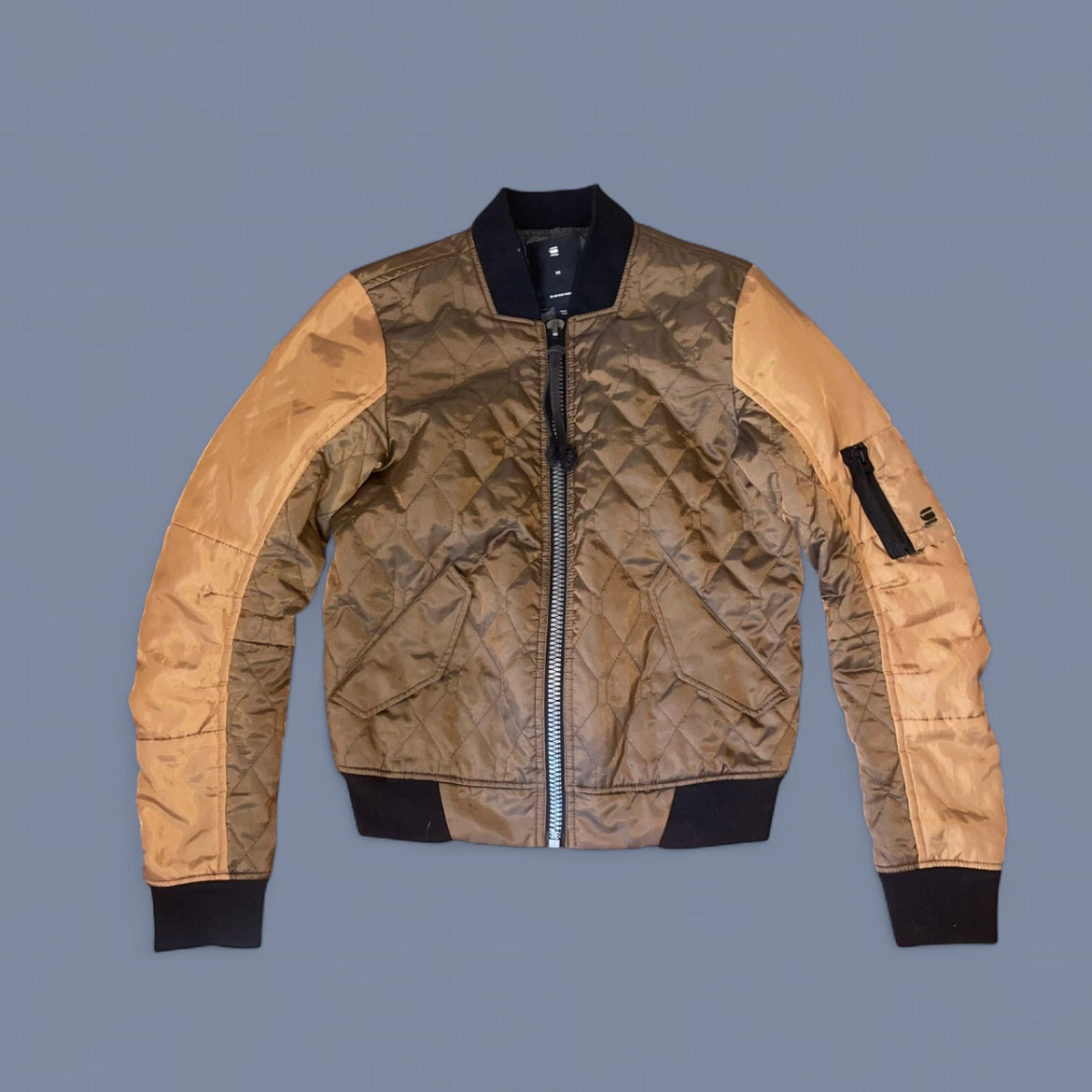 G-Star Brown Quilted Bomber Jacket