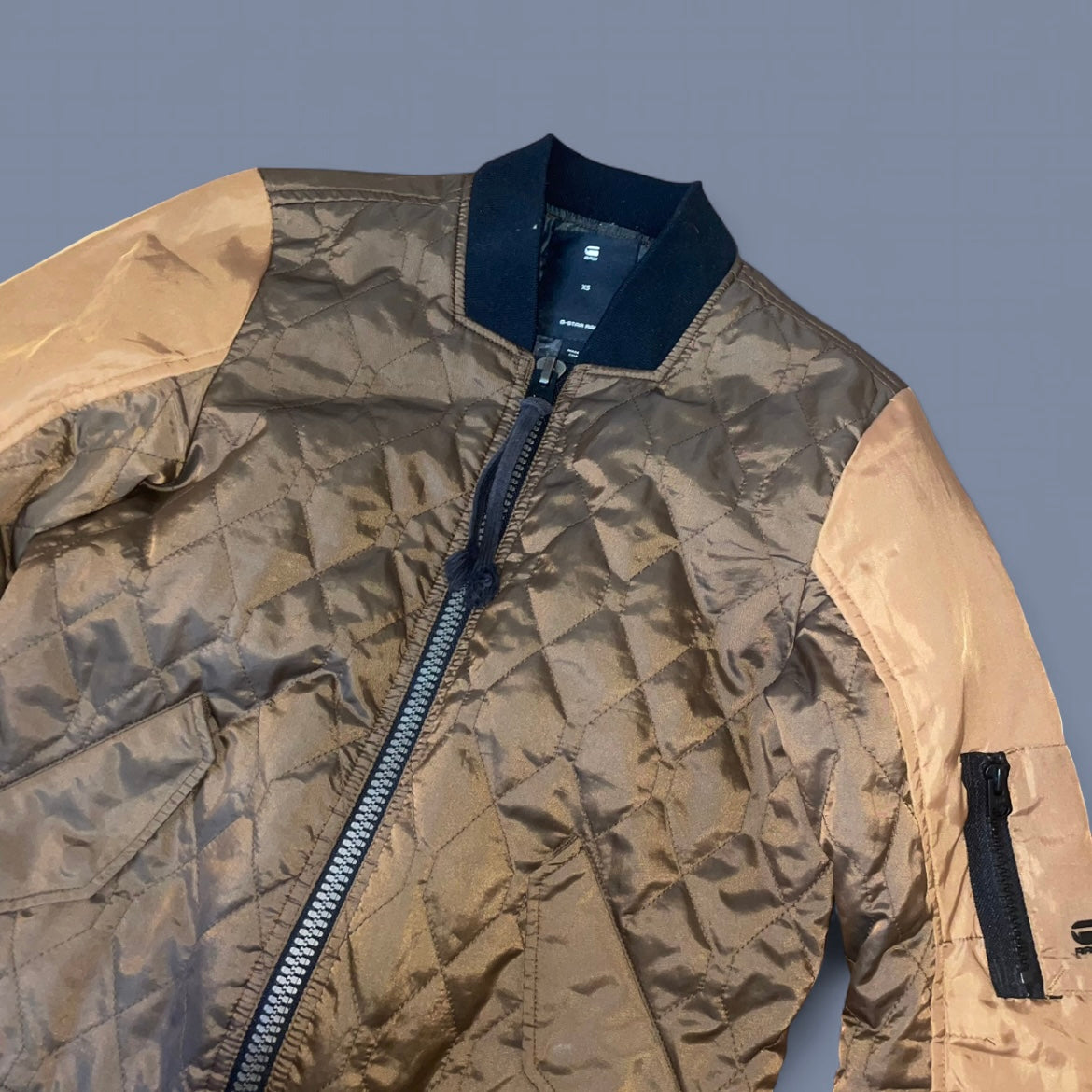 G-Star Brown Quilted Bomber Jacket