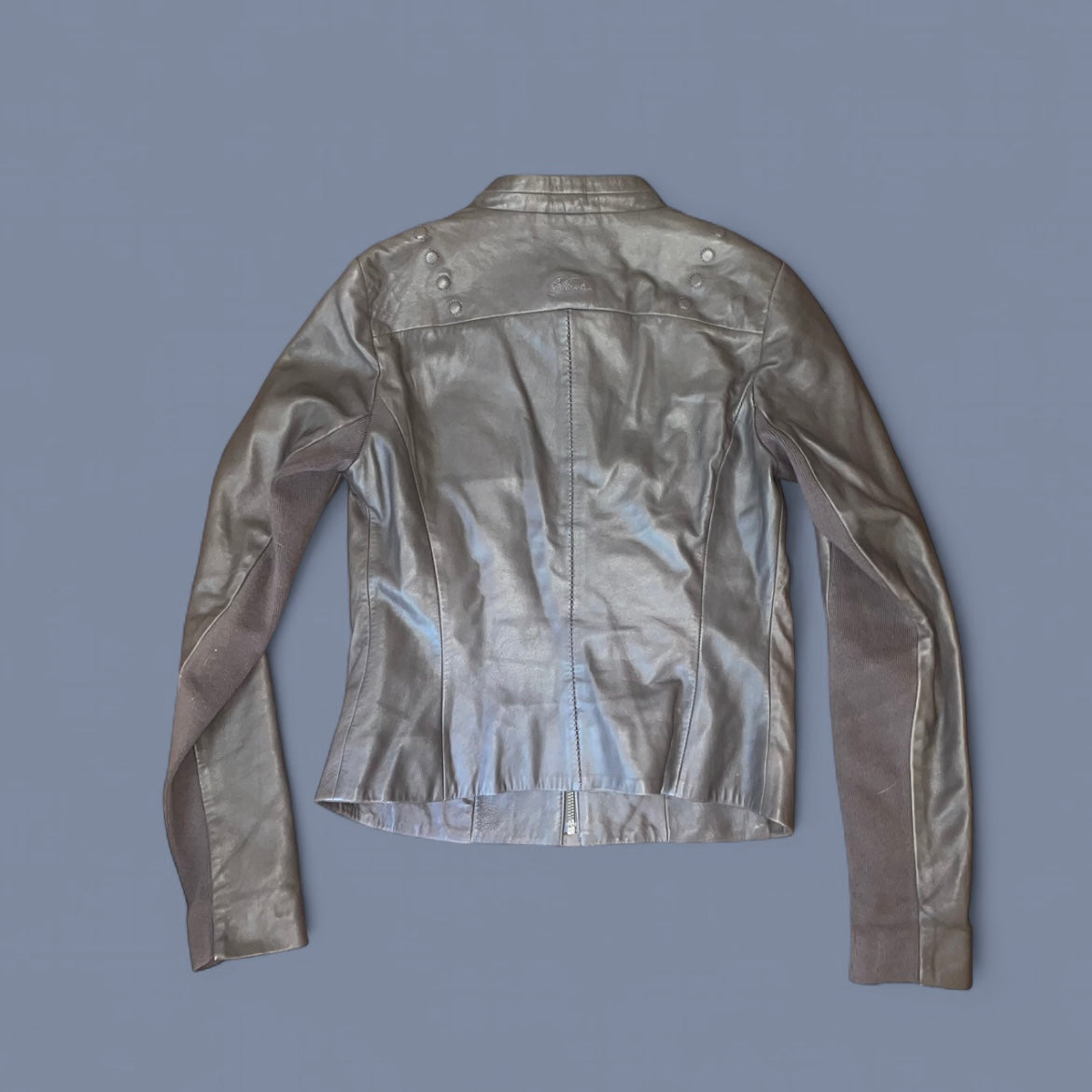 Vintage Diesel Gray Leather Jacket