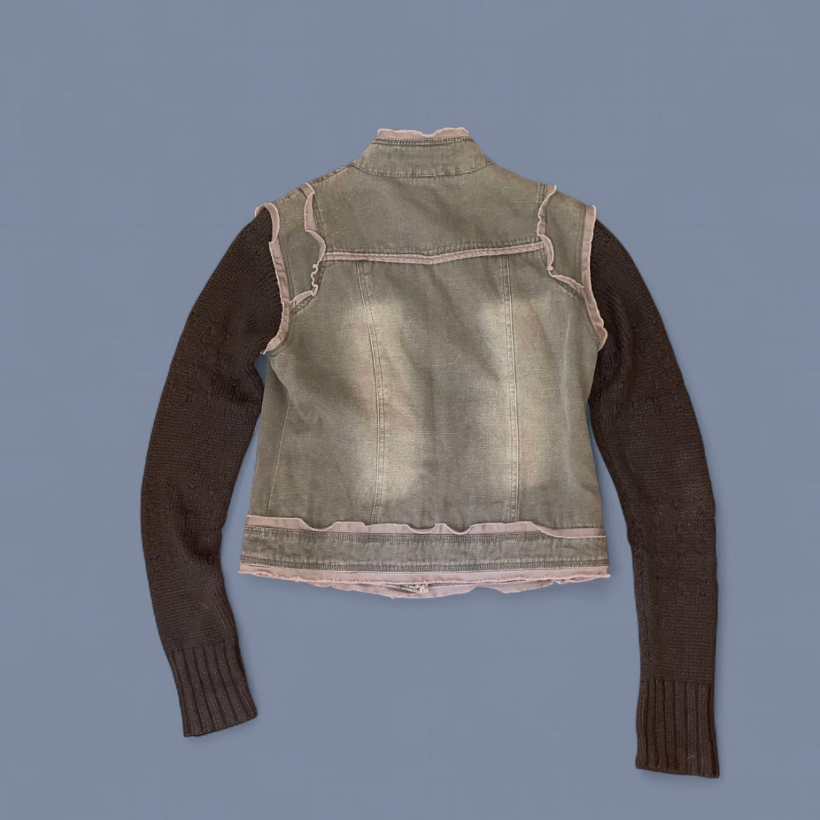 00s Brown Denim Jacket w/ Charm Details